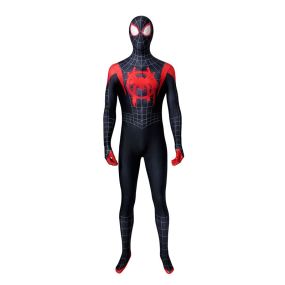 Spider-Man Into the Spider-Verse Miles Morales Spiderman Jumpsuit Elastic Force Cosplay Costume
