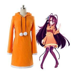Anime No Game No Life Shuvi Doura Orange Dress Cosplay Costume