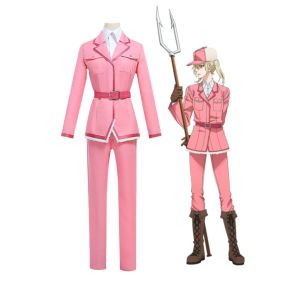 Anime Cells at Work Eosinophil Pink Uniform Cosplay Costume with Hat