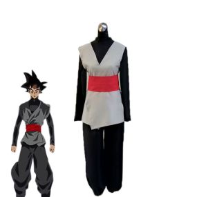Anime Dragon Ball Son Goku Black Combat Suit Cosplay Costume