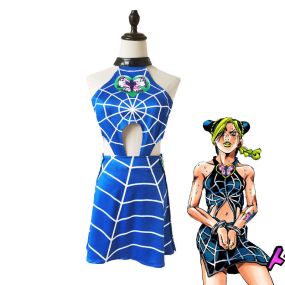 Anime Bizarre Adventure Stone Ocean Jolyne Cujoh Dress Cosplay Costume