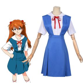 Neon Genesis Evangelion Asuka Langley Soryu Rei Ayanami High School Girl Uniform Cosplay Costume