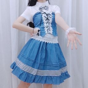 Angel Love Court Princess Dress Maid Outfit Lolita Dress Cute Fancy Dress Cosplay Costume