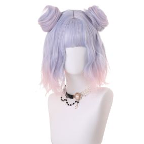 Rainbow Candy Wigs Blue-purple gradient orange-pink Short Lolita Wig