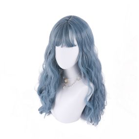 Rainbow Candy Wigs Light Blue Long Curly Lolita Wig