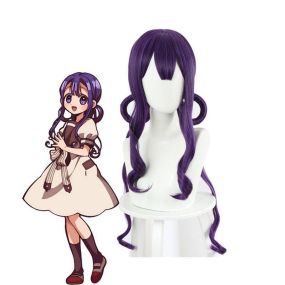 Anime Toilet Bound Hanako kun Akane Aoi Cosplay Wig Purple Mixed Circle Shape Wig