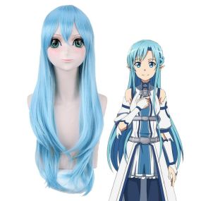 Anime SAO Sword Art Online ALO ALfheim Online Asuna Long Blue Cosplay Wigs