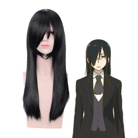 Anime Miss Kobayashi's Dragon Maid Fafnir Long Black Cosplay Wigs