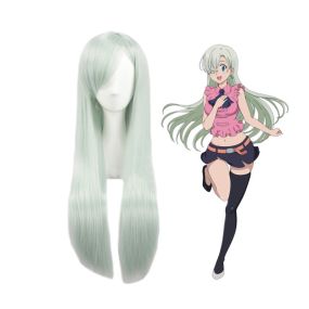 Anime The Seven Deadly Sins Elizabeth Liones Long Light Green Cosplay Wigs