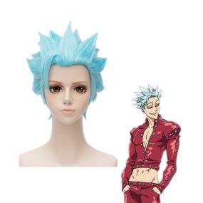 Anime The Seven Deadly Sins Ban Short Blue Cosplay Wigs