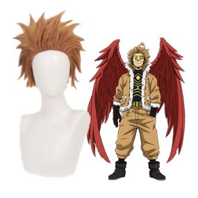 Anime MHA Wing Hero Hawks Keigo Takami Short Brown Cosplay Wigs