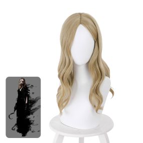 Movie Resident Evil Village Bela Dimitrescu Brown-Yellow Long Curly Cosplay Wigs