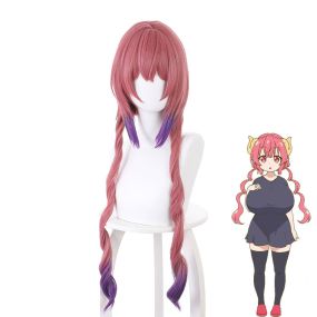 Anime Miss Kobayashi's Dragon Maid Ilulu Gallery Pink Gradient Purple Long Cosplay Wigs