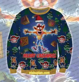 Crash Bandicoot All Ugly Christmas Sweatshirt