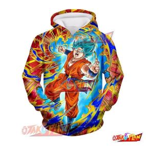 Dragon Ball Cyan Juggernaut Super Saiyan God SS Goku Hoodie