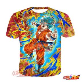 Dragon Ball Cyan Juggernaut Super Saiyan God SS Goku T-Shirt