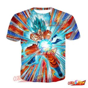 Dragon Ball Decisive Kamehameha Super Saiyan God SS Goku T-Shirt