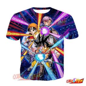Dragon Ball Epic Clashes on Unknown Planets Goku (GT) & Pan (GT) & Trunks (GT) T-Shirt