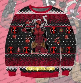 Dead Man Faux 3D Print Ugly Christmas Sweatshirt