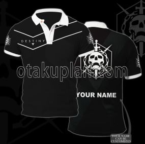 Destiny 2 Raid Skull Emblem Custom Name Polo Shirt
