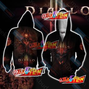 Diablo III New Unisex Zip Up Hoodie Jacket