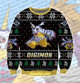 Digimon Gabumon 3D Printed Ugly Christmas Sweatshirt