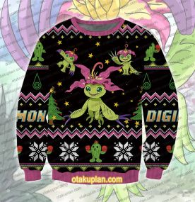 Digimon Palmon 3D Printed Ugly Christmas Sweatshirt