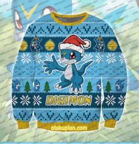 Digimon Veemon 3D Printed Ugly Christmas Sweatshirt