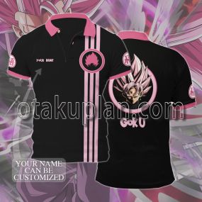 Dragon Ball Goku Black Rose Custom Name Polo Shirt