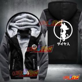 Dragon Ball Kid Goku Kanji Weapon Go Symbol Fleece Winter Jacket