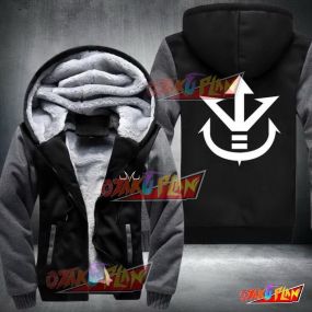 Dragon Ball Vegeta Symbol Fleece Winter Jacket