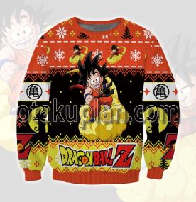 Dragon Ball Z Goku Flying Nimbus 3D Printed Ugly Christmas Sweatshirt
