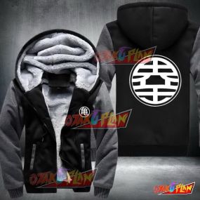Dragon Ball Z King Kai And Master Roshi's Kanji Fleece Winter Jacket