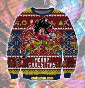 Dragon Ball Z SSJ4 Goku Ugly Christmas Sweatshirt