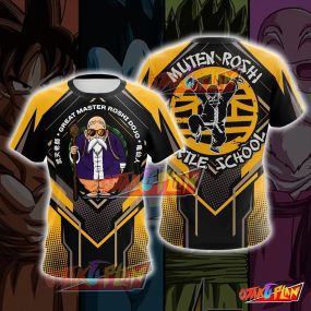 Dragon Ball Master Roshi Yellow Cosplay T-shirt