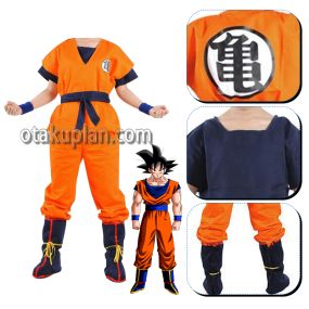 Dragon Ball Son Goku Orange Full Set Cosplay Costume