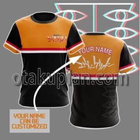 Evangelion Orange And Black Custom Name T-shirt