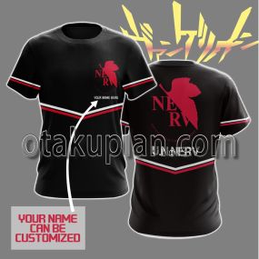Evangelion Red And Black Custom Name T-shirt