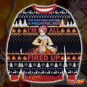Fairy Tail Natsu 3D Print Ugly Christmas Sweatshirt