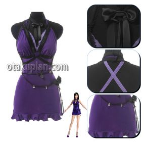Final Fantasy Vii Tifa Lockhart Purple Dress Cosplay Costume
