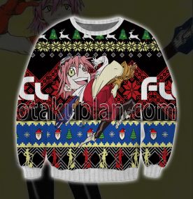 Fooly Cooly Haruko Haruhara FLCL 3D Print Ugly Christmas Sweatshirt