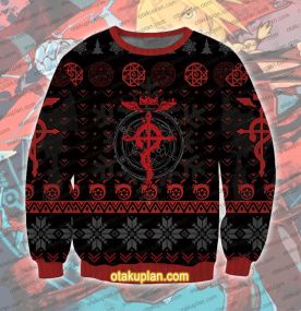 Fullmetal Alchemist Alchemy Circle 3D Printed Ugly Christmas Sweatshirt