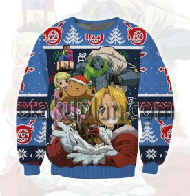 Fullmetal Alchemist Brotherhood 3D Printed Ugly Christmas Sweatshirt