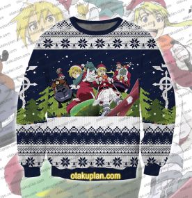 Fullmetal Alchemist Brotherhood Christmas 3D Printed Ugly Christmas Sweatshirt