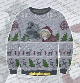 Fullmetal Alchemist Christmas Snow 3D Printed Ugly Christmas Sweatshirt