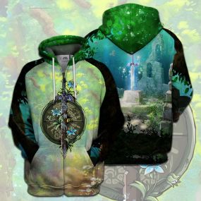 Game Legend of Zelda Green Forests all over print Hoodie / T-Shirt