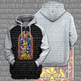 Game Legend of Zelda White and Black Color all over print Hoodie / T-Shirt