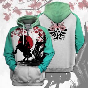 Game Legend of Zelda White Light Green Color all over print Hoodie / T-Shirt