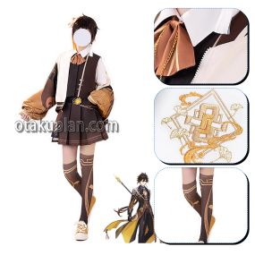 Genshin Impact Morax Zhongli Archon Girl Cosplay Costume