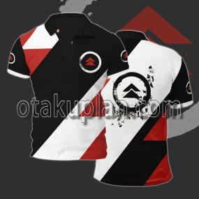 Ghost of Tsushima White, Black and Red Polo Shirt